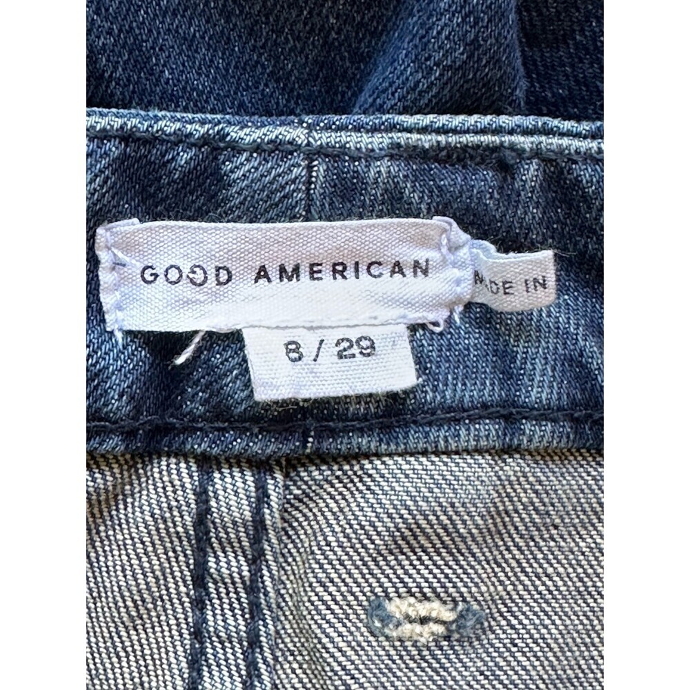 GOOD AMERICAN 90s Pleated Trouser 29 Blue Jeans Streetwear Academia Office Baggy - Picture 11 of 15